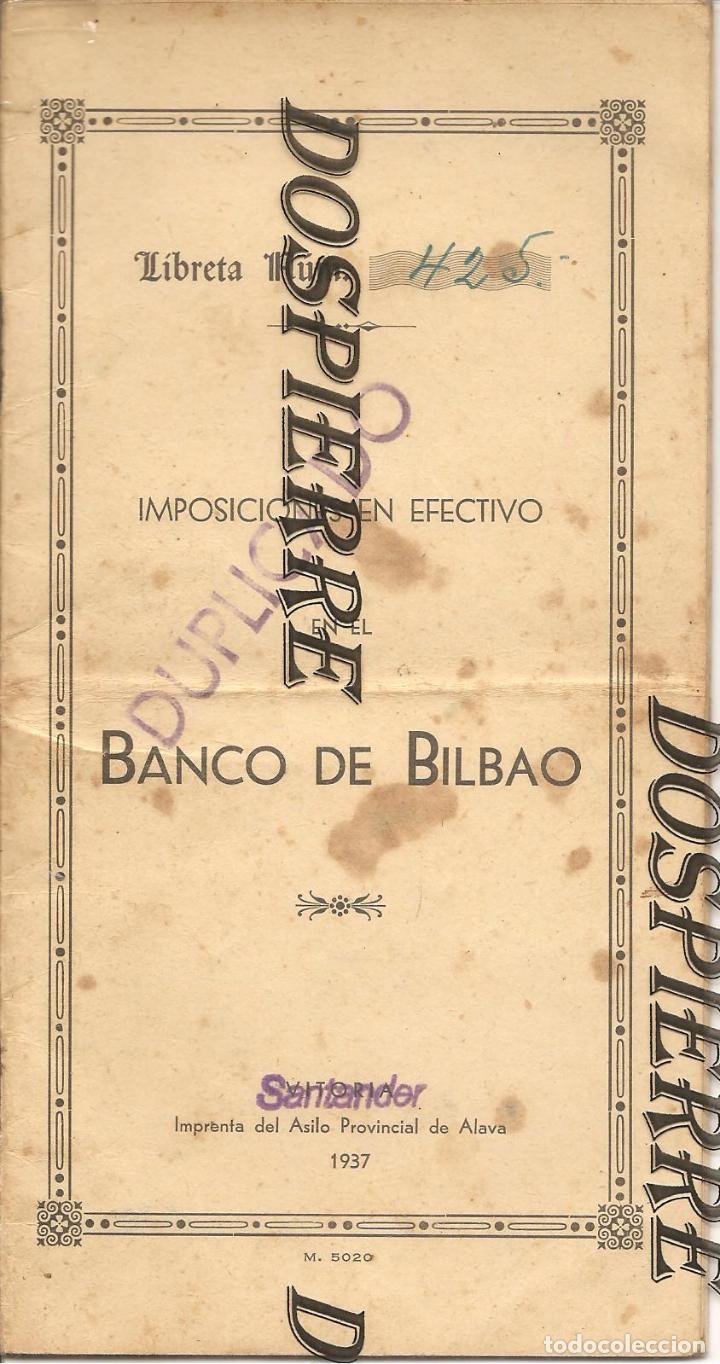 Documentos bancarios: LIBRETA, BANCO BILBAO, IMPOSICI&Oacute;N EN EFECTIVO, 1936-1937 - Foto 1
