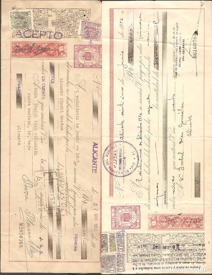Documentos bancarios: LOTE DOS LETRAS DE CAMBIO 1957 Y 1956 . - Foto 1