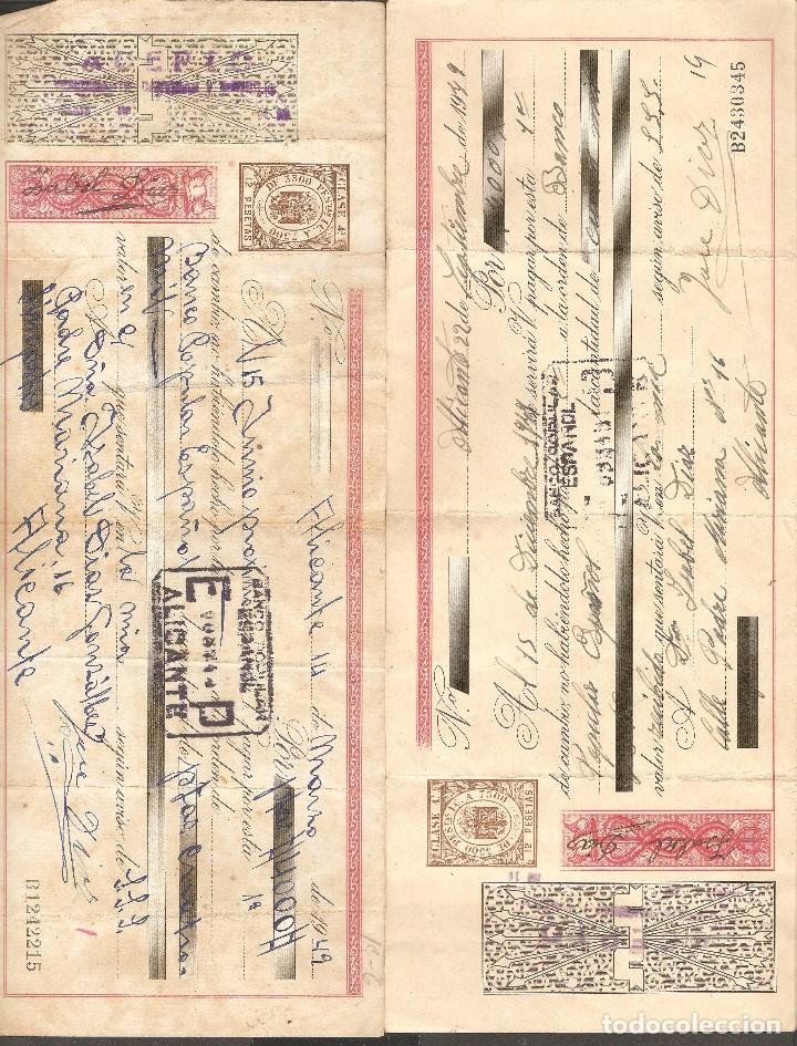 Documentos bancarios: LOTE DOS LETRAS DE CAMBIO 1949 . - Foto 1