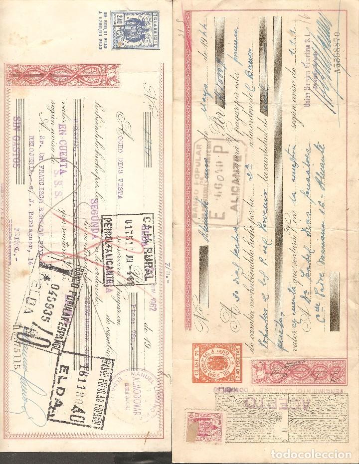 Documentos bancarios: LOTE DOS LETRAS DE CAMBIO 1944 Y 1962 . - Foto 1