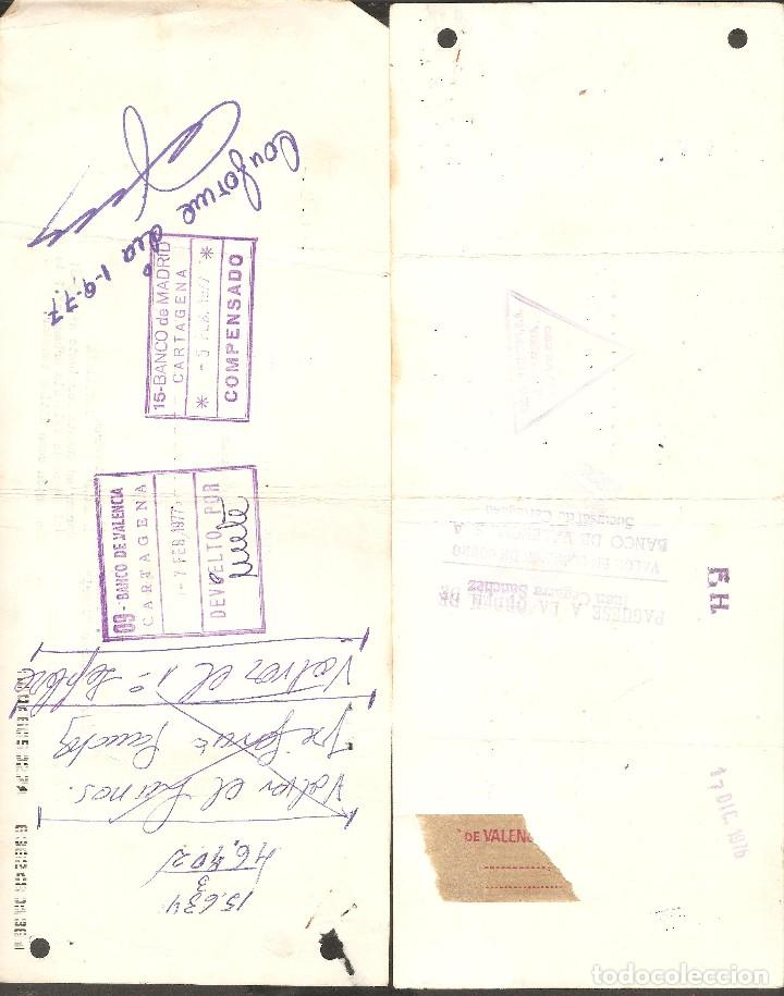 Documentos bancarios: LOTE DOS LETRAS DE CAMBIO 1976 Y 1977 . - Foto 2
