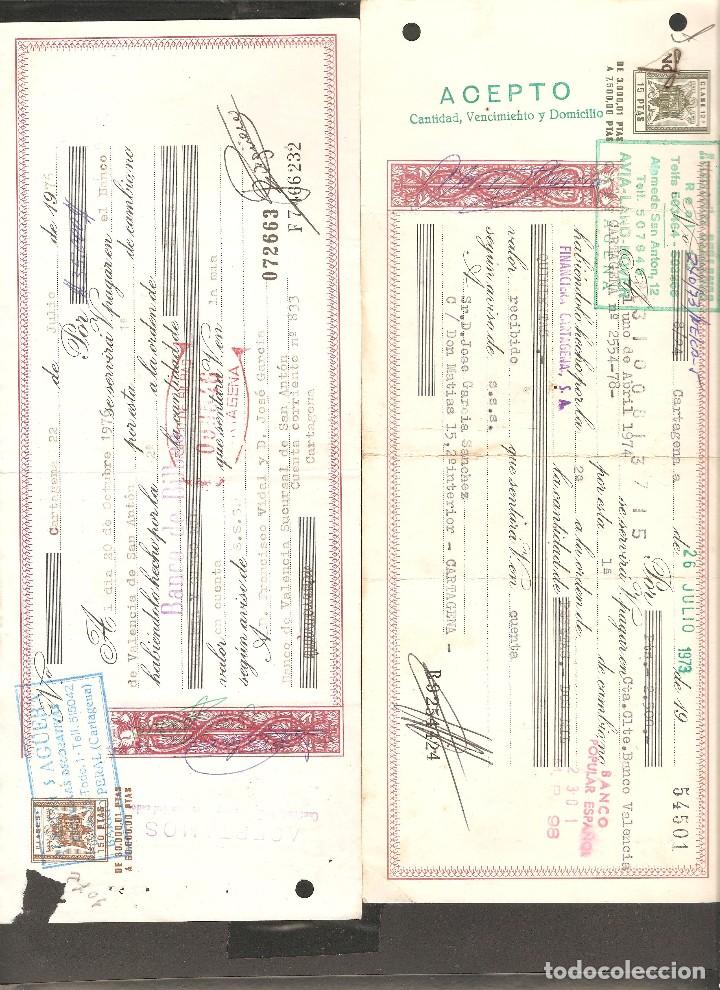 Documentos bancarios: LOTE DOS LETRAS DE CAMBIO 1976 . - Foto 1
