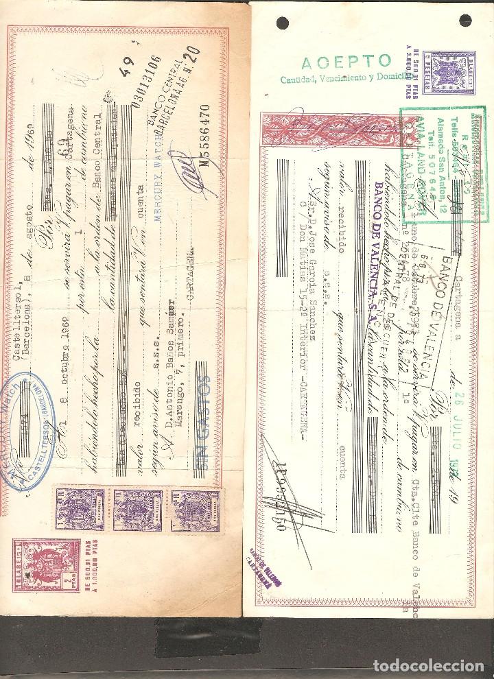 Documentos bancarios: LOTE DOS LETRAS DE CAMBIO 1973 Y 1969 . - Foto 1