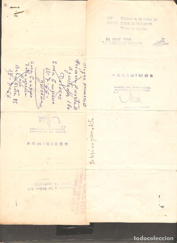 Documentos bancarios: LOTE DOS LETRAS DE CAMBIO 1966 . - Foto 2