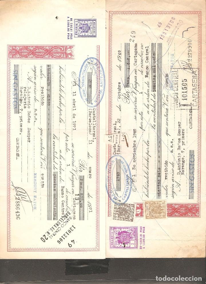Documentos bancarios: LOTE DOS LETRAS DE CAMBIO 1969 Y 1971 . - Foto 1