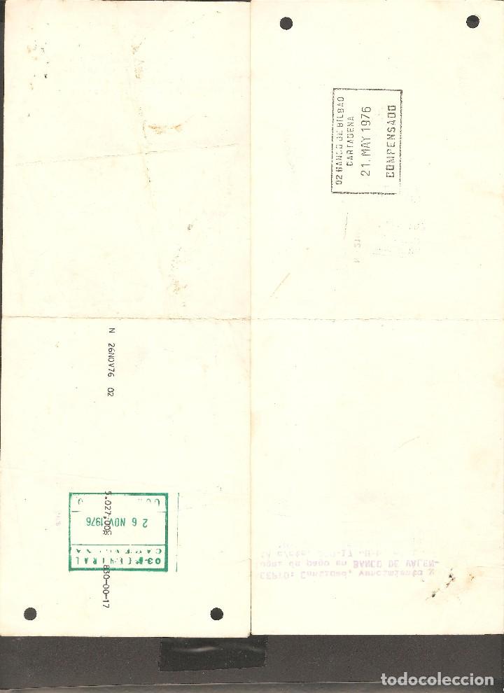Documentos bancarios: LOTE DOS LETRAS DE CAMBIO 1976 . - Foto 2