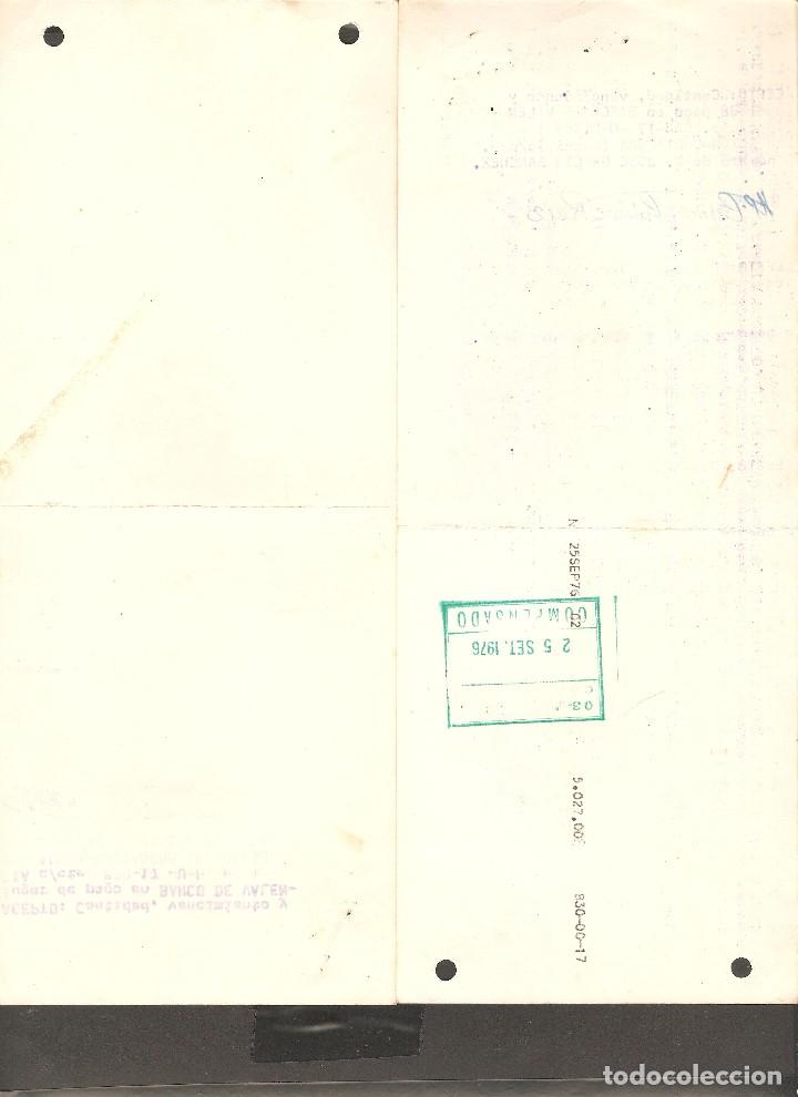 Documentos bancarios: LOTE DOS LETRAS DE CAMBIO 1976 . - Foto 2