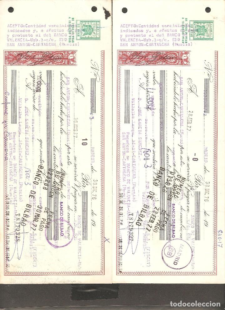 Documentos bancarios: LOTE DOS LETRAS DE CAMBIO 1976 . - Foto 1