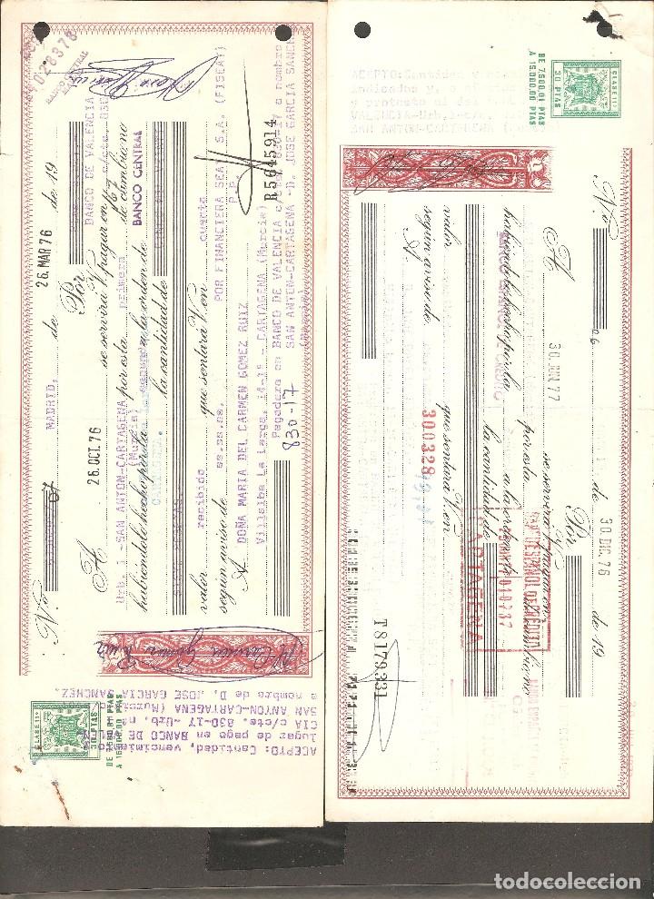 Documentos bancarios: LOTE DOS LETRAS DE CAMBIO 1976 Y 77 . - Foto 1
