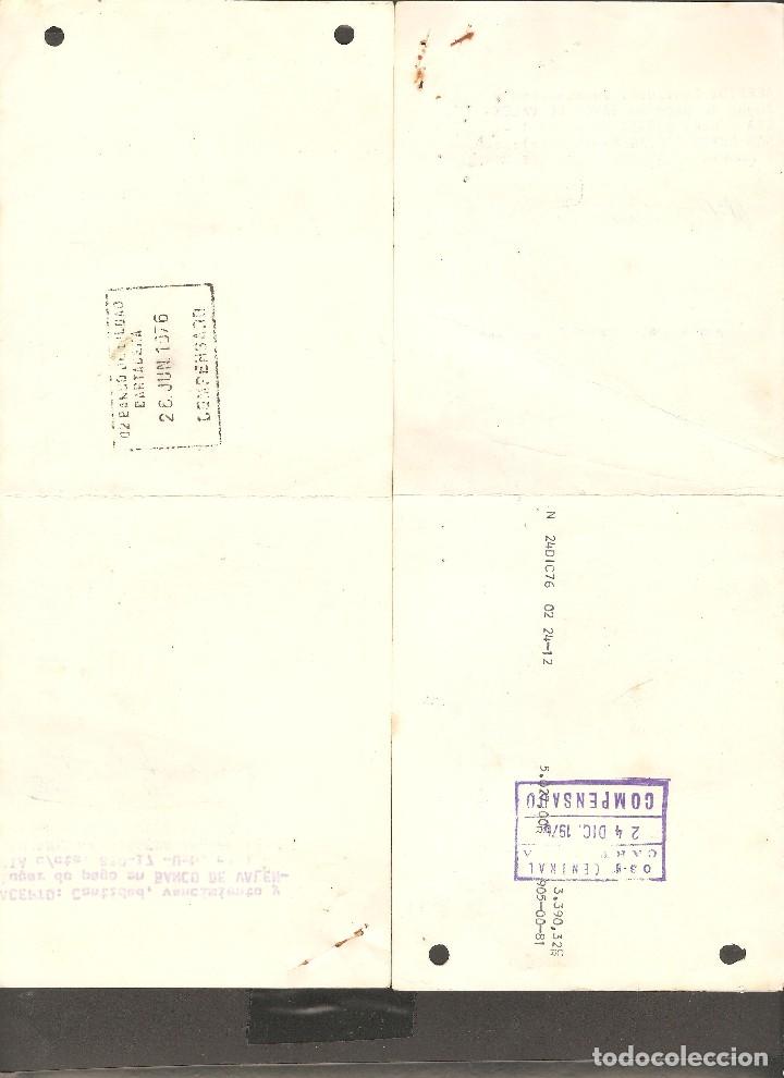 Documentos bancarios: LOTE DOS LETRAS DE CAMBIO 1976 . - Foto 2