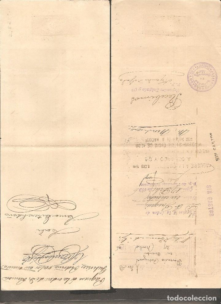 Documentos bancarios: LOTE DOS LETRAS DE CAMBIO 1896 . - Foto 2