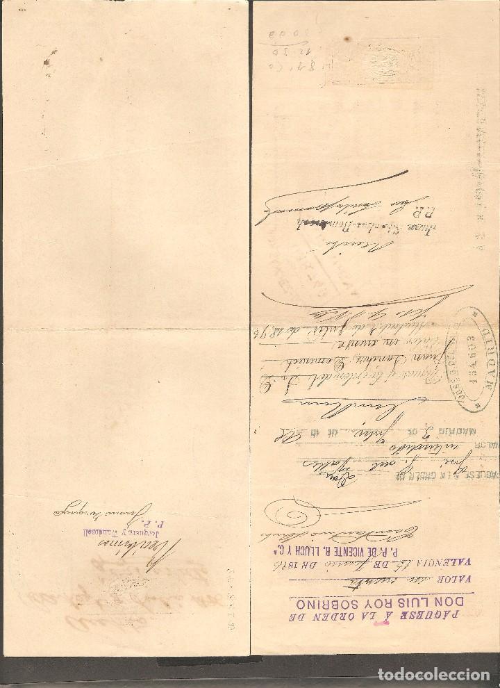 Documentos bancarios: LOTE DOS LETRAS DE CAMBIO 1896 . - Foto 2