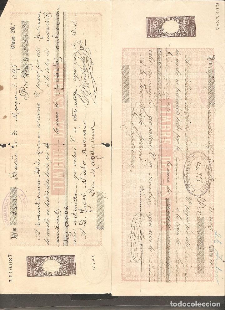 Documentos bancarios: LOTE DOS LETRAS DE CAMBIO 1896 . - Foto 1