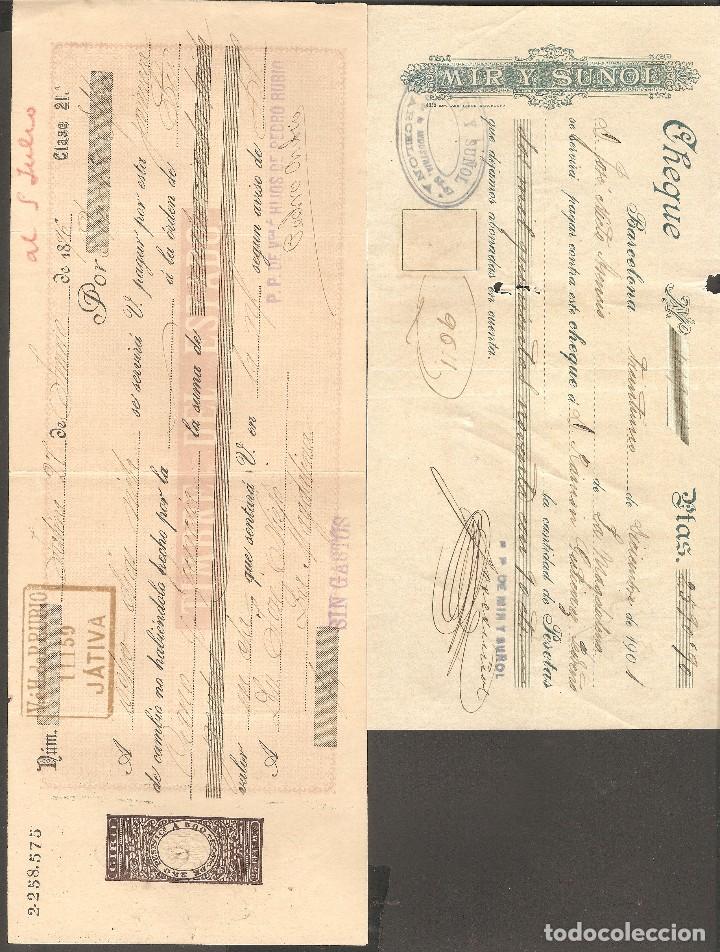 Documentos bancarios: LOTE  LETRA DE CAMBIO 1896 Y CHEQUE 1901. - Foto 1
