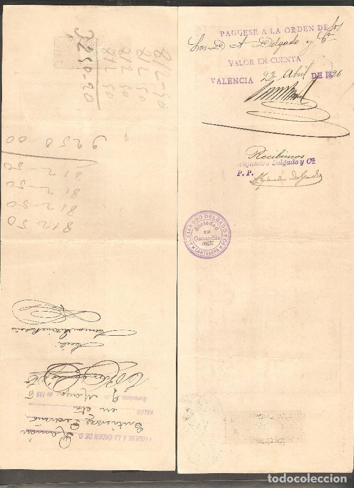 Documentos bancarios: LOTE DOS LETRAS DE CAMBIO 1896 . - Foto 2