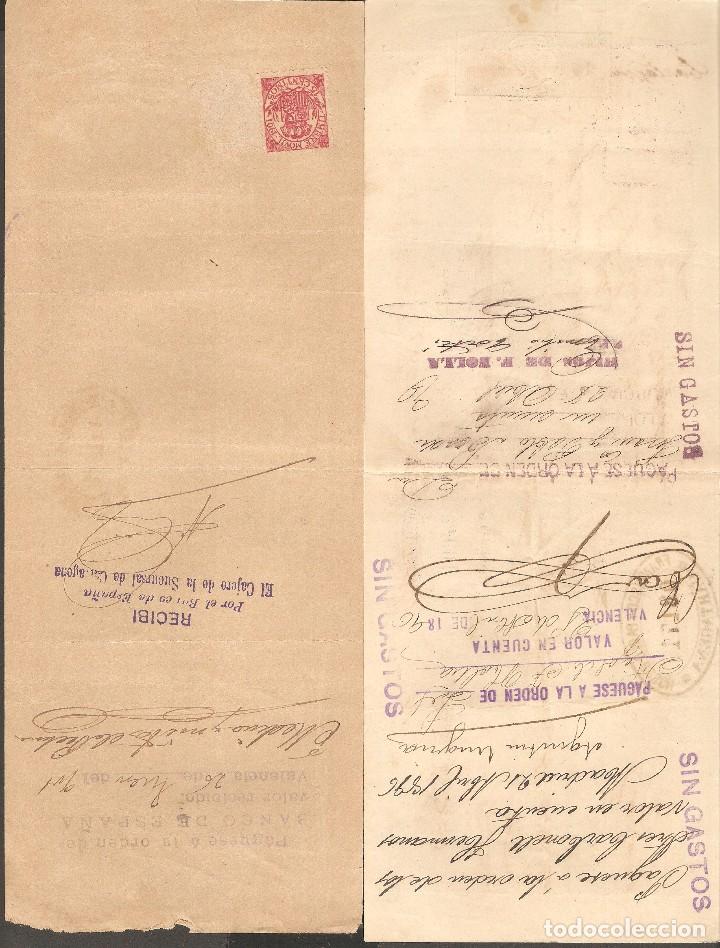Documentos bancarios: LOTE DOS LETRAS DE CAMBIO 1896 Y 1901. - Foto 2