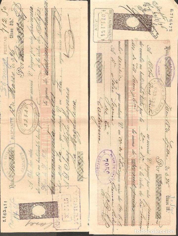 Documentos bancarios: LOTE DOS LETRAS DE CAMBIO 1896 - Foto 1