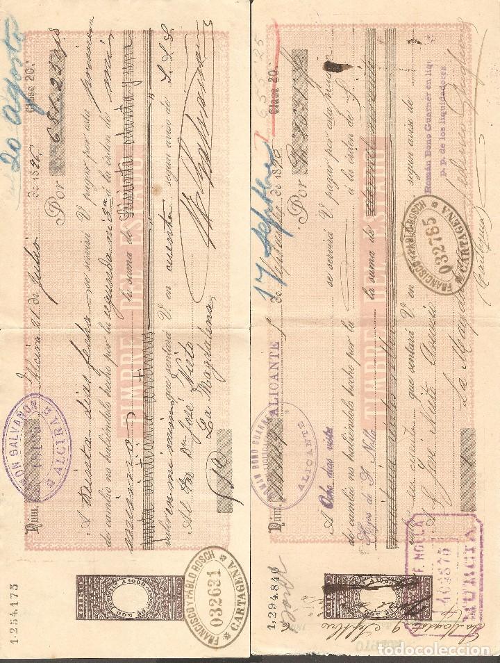 Documentos bancarios: LOTE DOS LETRAS DE CAMBIO 1896 - Foto 1