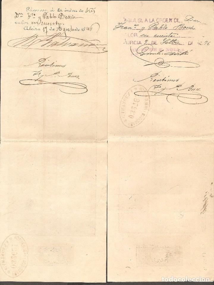 Documentos bancarios: LOTE DOS LETRAS DE CAMBIO 1896 - Foto 2