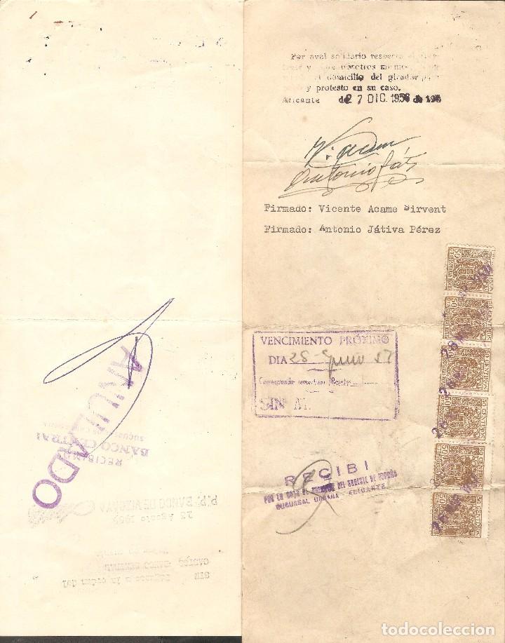Documentos bancarios: LOTE DOS LETRAS DE CAMBIO 1965 Y 1956 - Foto 2