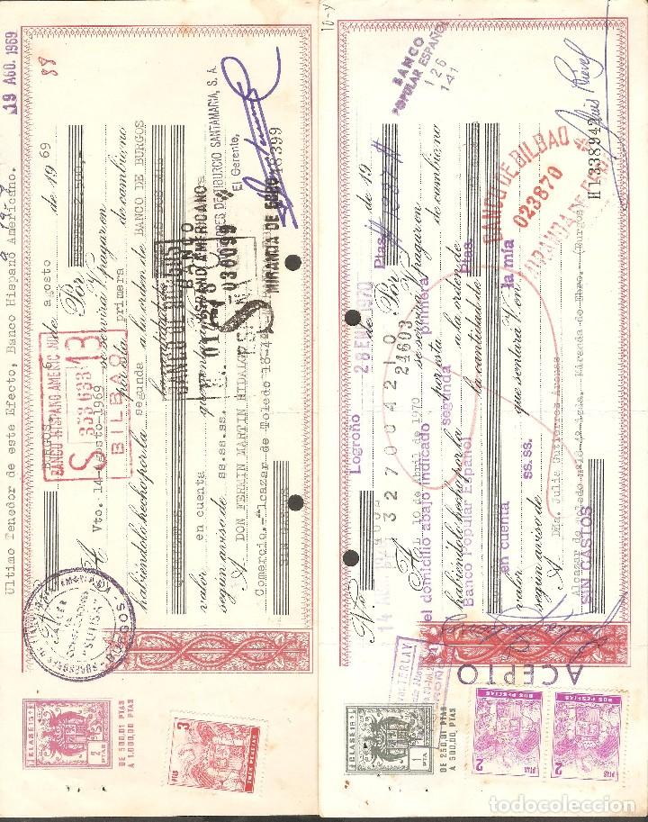 Documentos bancarios: LOTE DOS LETRAS DE CAMBIO 1969 Y 1970 - Foto 1