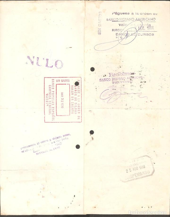 Documentos bancarios: LOTE DOS LETRAS DE CAMBIO 1969 Y 1970 - Foto 2
