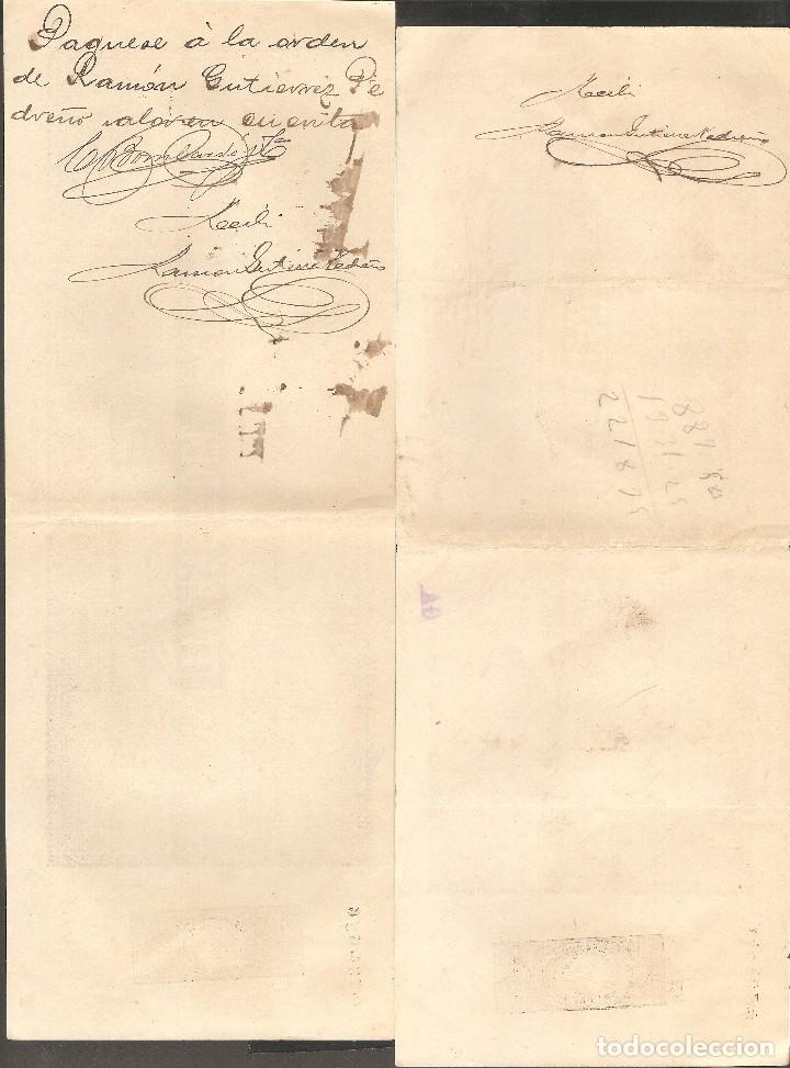 Documentos bancarios: LOTE DOS LETRAS DE CAMBIO 1896. - Foto 2