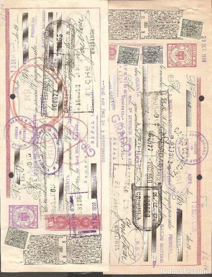 Documentos bancarios: LOTE DOS LETRAS DE CAMBIO 1950 . - Foto 1