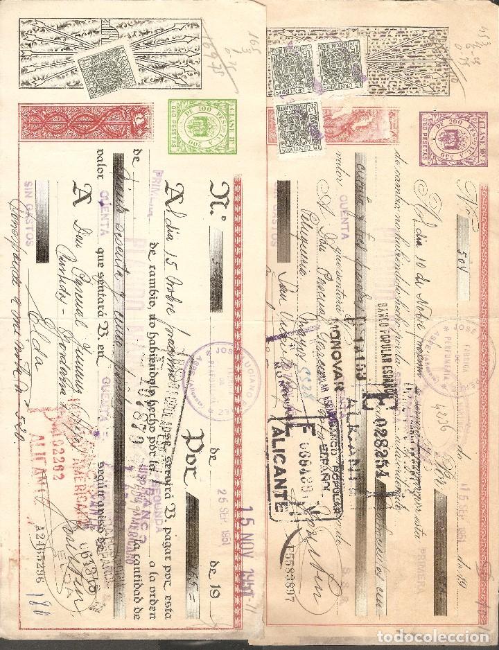 Documentos bancarios: LOTE DOS LETRAS DE CAMBIO 1951. - Foto 1
