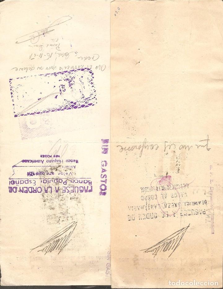 Documentos bancarios: LOTE DOS LETRAS DE CAMBIO 1951. - Foto 2