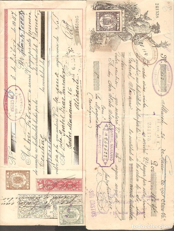 Documentos bancarios: LOTE DOS LETRAS DE CAMBIO 1947 Y 1901. - Foto 1