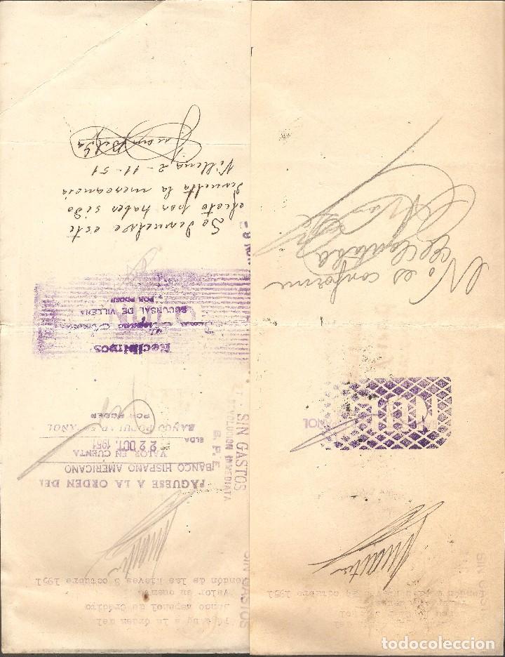 Documentos bancarios: LOTE DOS LETRAS DE CAMBIO 1951. - Foto 2