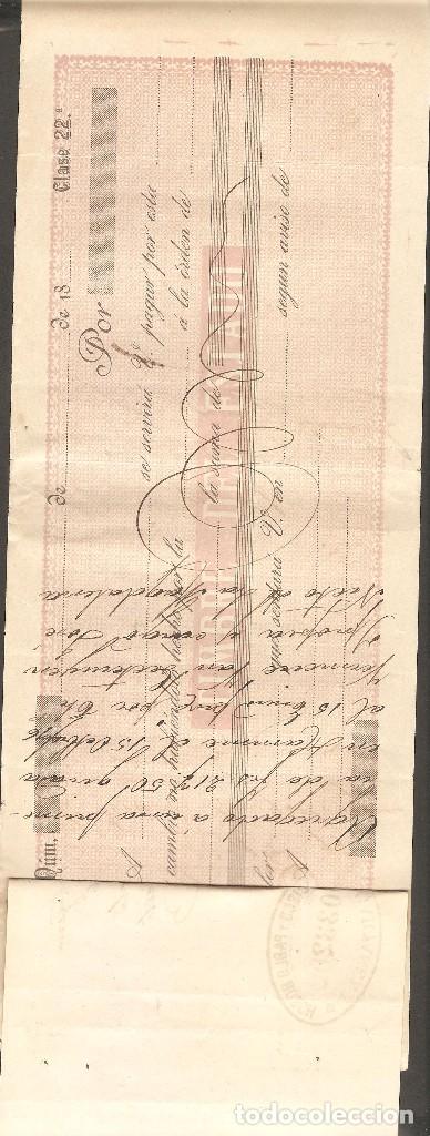 Documentos bancarios: LETRA DE CAMBIO 1896 BELGICA. - Foto 3