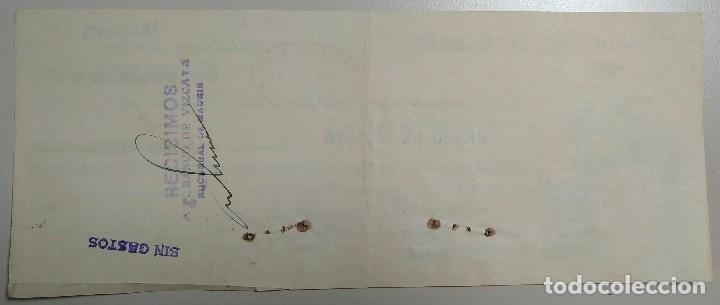 Documentos bancarios: LETRA DE CAMBIO EN BANCO de vizcaya. 1929 - Foto 2