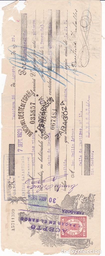 Documentos bancarios: Letra Macotera Salamanca 1929 - Foto 1