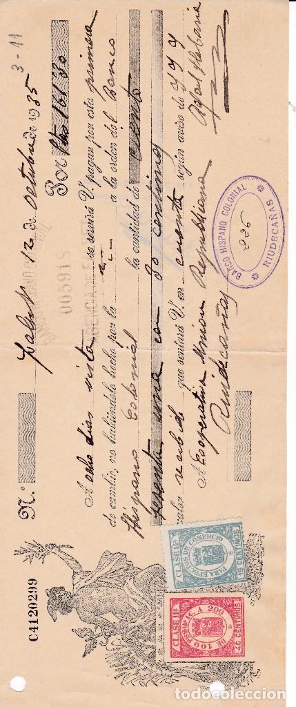 Documentos bancarios: Letra Falset 1936 - Foto 1