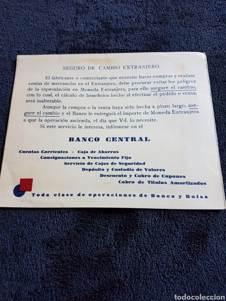 Documentos bancarios: Documento banco Central 1931 Exportadores - Foto 3