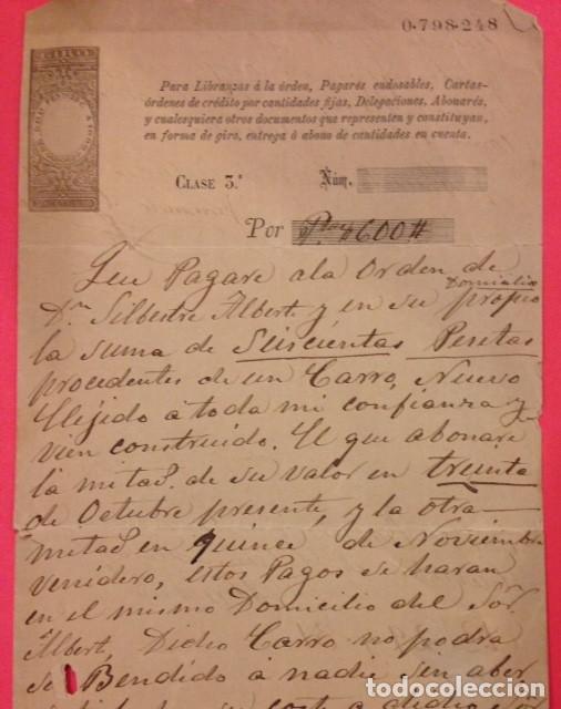Documentos bancarios: PAGARE ENDOSABLE MADRID OCTUBRE DE 1891 MANUSCRITO - Foto 1