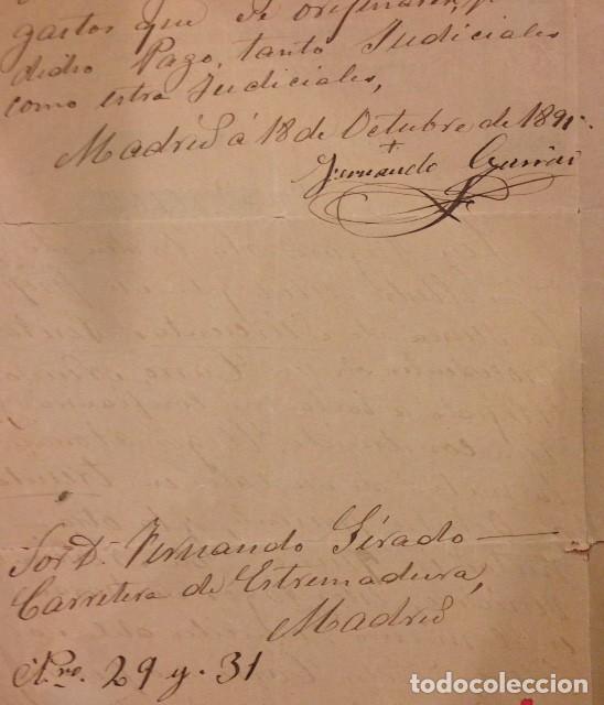 Documentos bancarios: PAGARE ENDOSABLE MADRID OCTUBRE DE 1891 MANUSCRITO - Foto 2