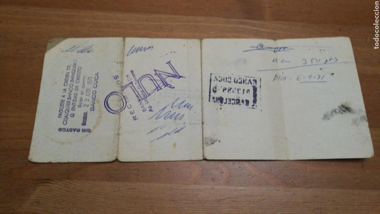 Documentos bancarios: Pagare Banco Coca, de Barcelona 1971 - Foto 2