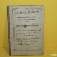 Documentos bancarios: CAJA POSTAL DE AHORROS - AÑO 1935. Lote 125403579
