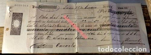 Documentos bancarios: JAEN, 1896,LETRA DE CAMBIO - Foto 1