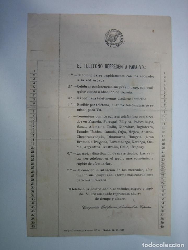 Documentos bancarios: 1. Antiguo documento de telef&oacute;nica - Foto 1