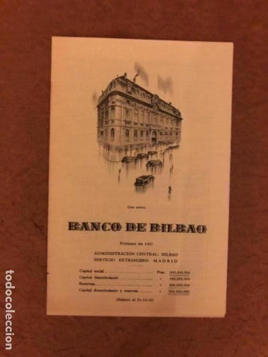 Documentos bancarios: BANCO DE BILBAO. MEMORIA DEL A&Ntilde;O 1952. - Foto 1
