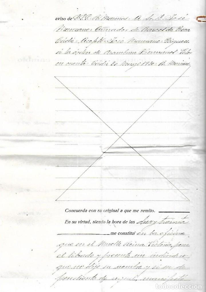 Documentos bancarios: CADIZ. 1930. PROTESTO DE LETRA DE CAMBIO. VER DOCUMENTOS - Foto 2