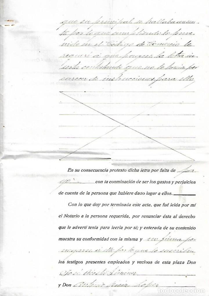 Documentos bancarios: CADIZ. 1930. PROTESTO DE LETRA DE CAMBIO. VER DOCUMENTOS - Foto 3