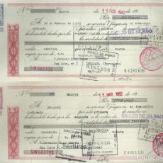 Documentos bancarios: LOTE DE 7 PAGARÉS BANCO DE BILBAO BARCELONA A BANCO DE VIZCAYA IGUALADA. 1963. TIMBRE FISCAL. Lote 143062194