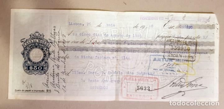 Documentos bancarios: LETRA DE CAMBIO - CASA DA MOEDA $50 - A&Ntilde;O 1948 - Foto 1
