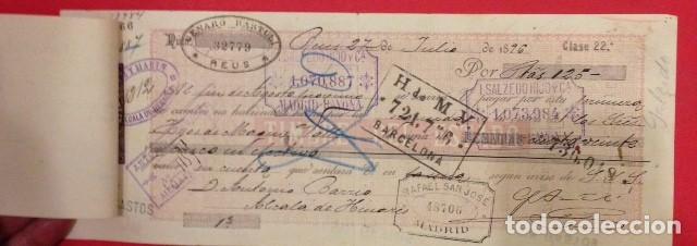 Documentos bancarios: LETRA DE CAMBIO RAFAEL SAN JOSE 1896 - Foto 1