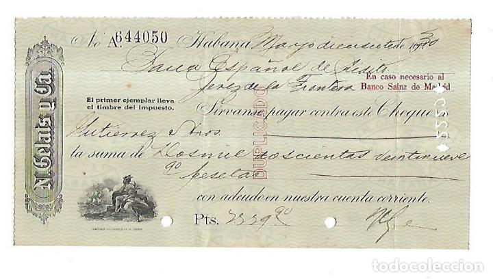 Documentos bancarios: CHEQUE. N.GELATS & CA. 1930. HABANA, CUBA. VER - Foto 1